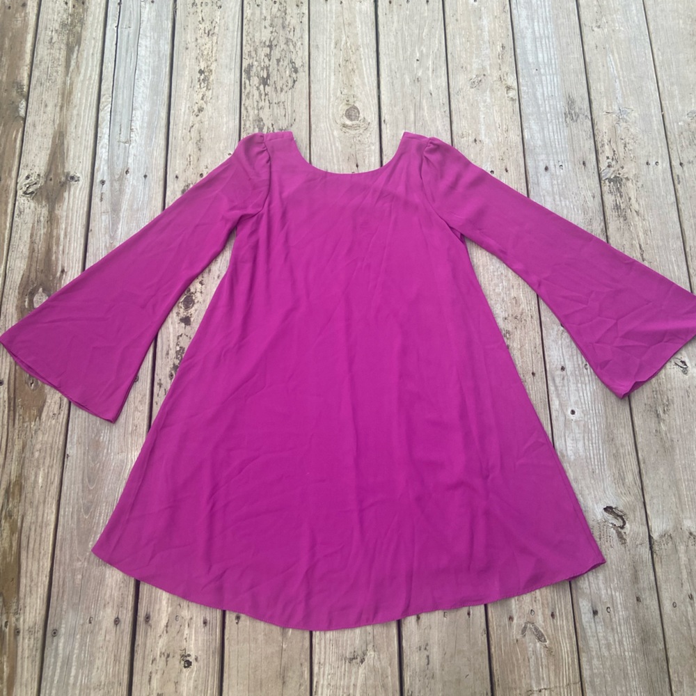 Pinkblush Bell Sleeves Fuchsia Dress